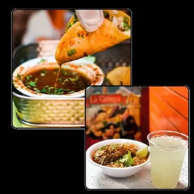 Tacos La Gringa food gallery – birria tacos, street tacos, and authentic Mexican dishes
